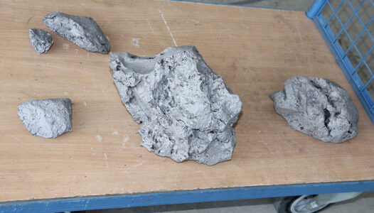 Meteoriten sandgestrahlt