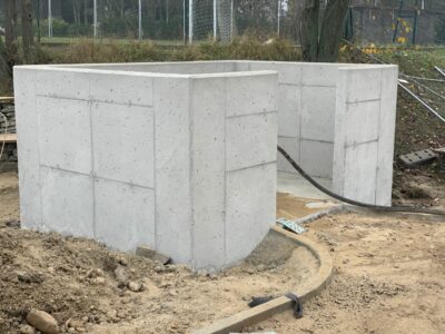 Beton Müllinsel nachher